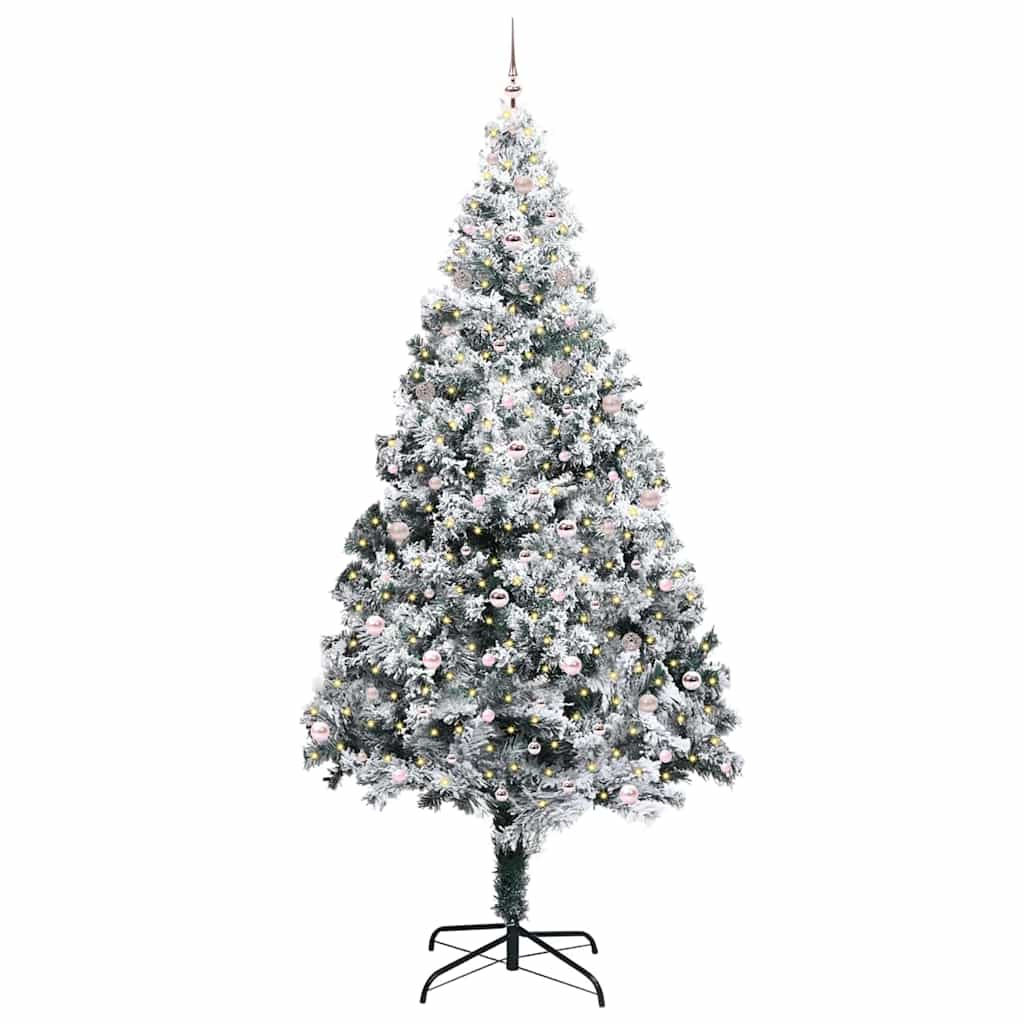 Christmas Tree with 300 LEDs with Stand White 300 cm PVC